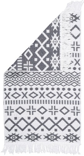 Dywan Kilim z Frędzlami BOHO Antracytowy 80x150