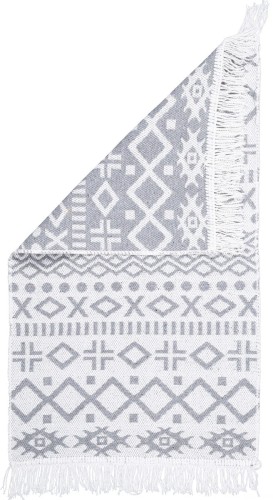 Dywan Kilim z Frędzlami BOHO Szary 50x80