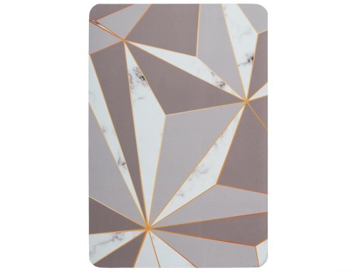 Mata Łazienkowa Szybkoschnąca Geometria Szary 40x60 cm