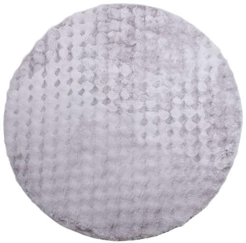 Dywan puszysty komfortowy bąbelkowy 160cm okrągły szary