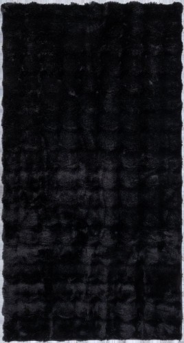 Dywan puszysty komfortowy bąbelkowy 80x150cm czarny