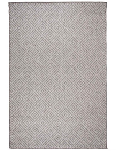 Dywan zewnętrzny Express New z wzorem romby zimny beż 60x100cm