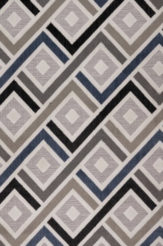 Dywan na taras lub balkon Shift romby szaro-granatowy 120x160cm