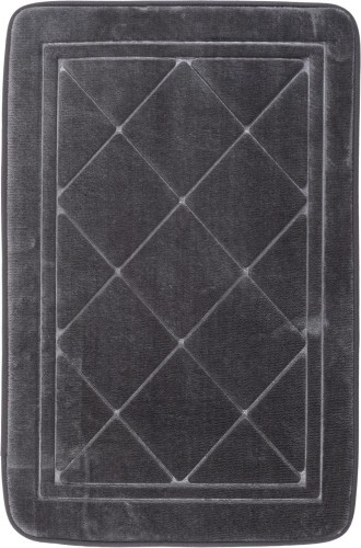 Mata łazienkowa Hamilton romby ciemny szary 50x76cm