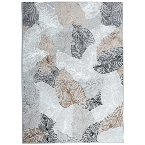 Dywan Creation 120×170 cm nowoczesny szaro beżowy liście do salonu