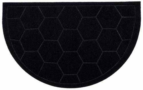 Wycieraczka Tekstylna Roxi Półkole Heksagon Czarny 40x65 cm półokrąg