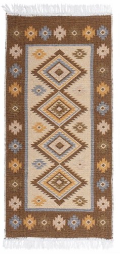 Dywan Kilim z Frędzlami Miód Romby 120x180
