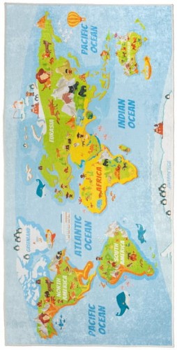 Dywan Dziecięcy Mapa 80x150 cm