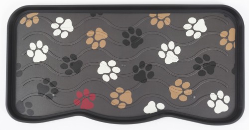 Ociekacz na buty z nadrukiem Red Stamp Paw Szary 38x75 cm