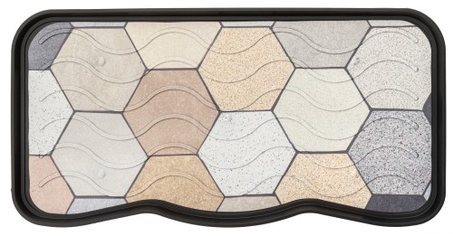 Ociekacz na buty z nadrukiem Heksagon Beż 38x75 cm