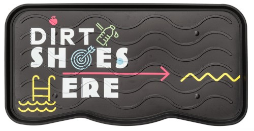Ociekacz na buty z nadrukiem Shoes Here 38x75 cm