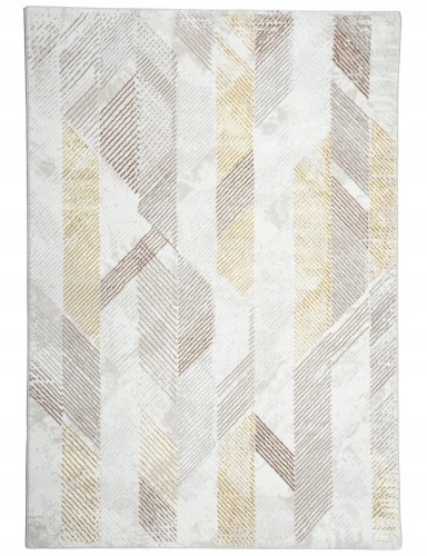 Dywan 80 x 150 Geometryczny Beż Miękki