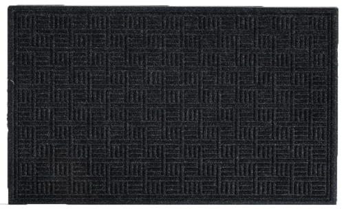 Wycieraczka Pod Drzwi Wejściowe Do Butów Gumowa Zewnętrzna Contours Parquet Antracytowa 90 x 150 cm