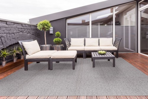 Dywan na wymiar zewnętrzny w romby Ottowa Diamond Gray szer. 4,8m