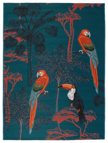 Dywan zewnętrzny Jungle papugi wielokolorowy 160x220cm