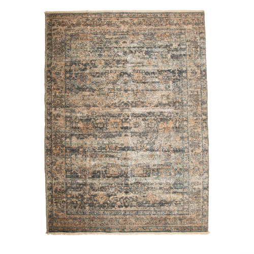 Dywan wełniany Vintage Wool niebieski z przecierką 183x282cm