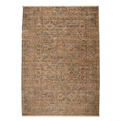 Dywan wełniany Vintage Wool niebiesko-beżowy z przecierką 122x188cm