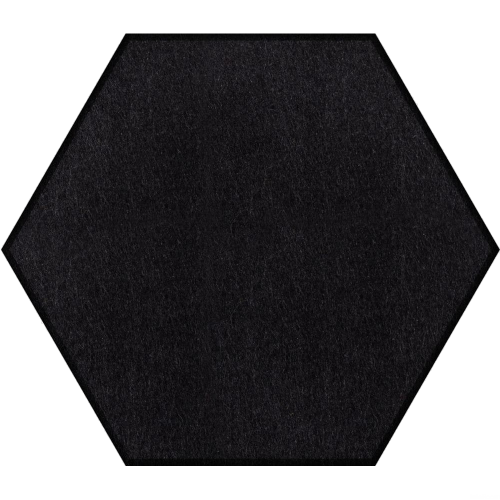 Płytka filcowa akustyczna heksagon czarna wzór gładki 46x40cm 2szt